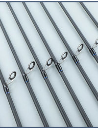 Carbon Fiber Fishing Rod Tip Section Replacement with Ceramic Guides for Lure Rods