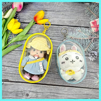 Transparent PVC Doll Carrier Bag for 13-15cm Cotton Dolls