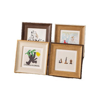 Square Photo Frame with Optional Print, DIY Mini Display for Tabletop or Wall Mount
