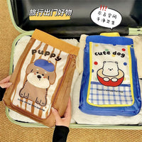 Portable Waterproof Travel Shoe Bags with Handle - Cute Cartoon Designs for Students and Luggage Organization