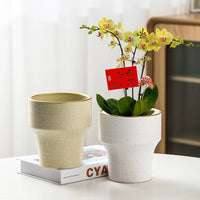 Nordic Ceramic Orchid Planter Pot with Stand for Indoor Plants