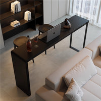 Solid Wood Bar Table and Chair Set, Minimalist Home Office Dining Table, Small Apartment Living Room Wall-Mounted High Table