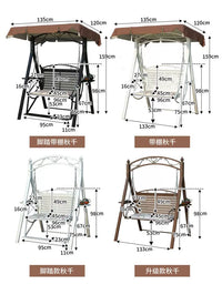 Outdoor Single Swing Chair Iron Art Garden Hanging Chair Villa Courtyard Balcony Swing Seat
