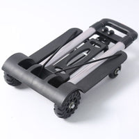 Foldable Portable Shopping Cart with Silent Wheels, Heavy-Duty Utility Cart for Groceries and Hauling