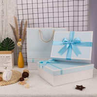 Rectangular Gift Box with Bow for Birthdays and Favors, Various Colors and Sizes