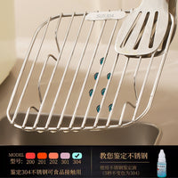 Stackable 304 Stainless Steel Air Fryer Dehydrator Rack, 3-Tier Round Drying Rack for Kitchen
