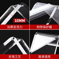 Acrylic U-Shaped Monitor Stand Riser Clear Desktop Organizer Shelf