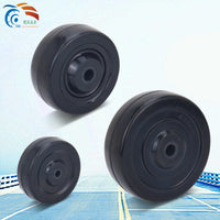 Solid Rubber Caster Wheels for Carts and Trolleys - Silent and Wear-Resistant