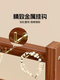 Tiered Wooden Jewelry Display Stand for Bracelets and Necklaces