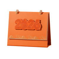 2026 Year of the Horse Leather Desk Calendar with Stand, Creative Desktop Ornament Gift Box