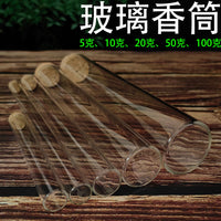Glass Incense Tube with Cork Stopper for Agarwood Sandalwood Storage