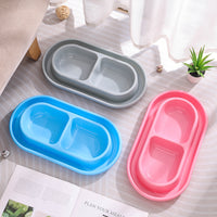 Elevated Anti-Ant Pet Food and Water Bowl for Multiple Cats and Small Dogs, Tilted Non-Slip Design