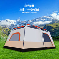 Alltel Outdoor Double-Layer Waterproof Camping Tent with Two Rooms and Living Area