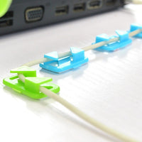 Self-Adhesive Cable Clips for Desk and Wall Organization