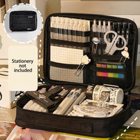 Multi-layer Transparent Mesh Pencil Case, Large Capacity Stationery Organizer for School Supplies