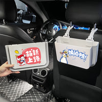 Car Seat Back Organizer and Trash Can, Foldable Hanging Storage Bag for Vehicle Interior