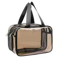 Waterproof PVC Toiletry Bag with Dry/Wet Separation, Large Capacity Portable Organizer for Travel, Swimming, and Shower