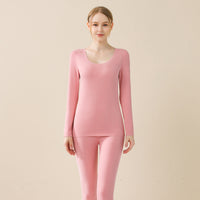 2025 New Men's and Women's Thermal Underwear Set with Brushed Lining