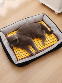 Bamboo Pet Cooling Mat for Dogs and Cats, Summer Sleep Pad