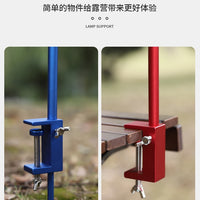 Outdoor Camping Foldable Lamp Pole Portable Aluminum Alloy Desktop Light Stand for Hanging Lanterns