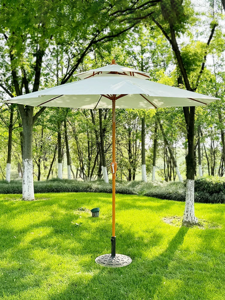 Outdoor Patio Umbrella with Base, Large Sunshade for Garden, Beach, or Market Stall