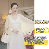 Women's Knit Hollow Out Shawl Breathable Thin Cardigan for Summer