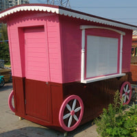 Outdoor Mobile Kiosk Anti-Corrosion Wood Children's Cabin Observation Room Scenic Area Cartoon Ticket Booth Milk Tea House Guard Post