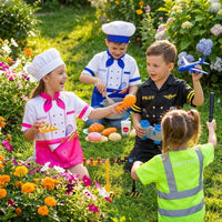 Kids' Role Play Costume Set - Firefighter, Police, Chef, Pilot Outfits for Stage Performance & Pretend Play