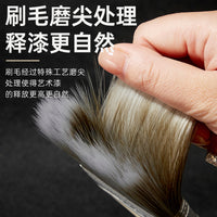 Angled Paint Brush with Wooden Handle for Art, Latex, and Oil Paints - Edging and Trimming Tool