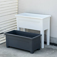 Large Rectangular Self-Watering Planter Box with Legs for Balcony Garden