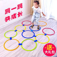 Kids Hopscotch Ring Set Outdoor Indoor Game Sensory Training Toy