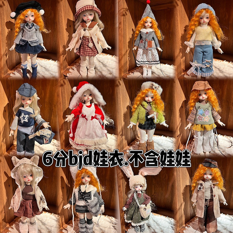 BJD Doll Clothes Set for 1/6 Scale 30cm Dolls - Casual Fashion Outfits