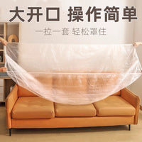 Disposable Elasticized Furniture Sofa Dust Cover Plastic Film for Moving and Storage