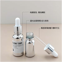 Electroplated Silver Glass Dropper Bottle for Essential Oils and Serums