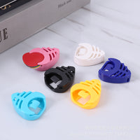 Guitar Pick Holder Case with Adhesive Backing, Heart-Shaped Multi-Color Pick Storage for String Instruments