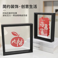 Handmade Wooden Photo Frame with Acrylic Display for Tabletop or Wall Mount, Double-Sided Transparency