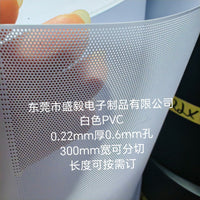 Perforated PVC Mesh Roll, 0.22mm Thick, 0.6mm Hole, 300mm Wide