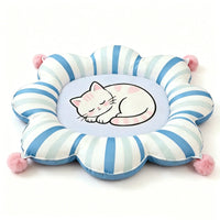 Pet Cooling Mat Reversible Round Flower Pet Bed for Cats and Dogs