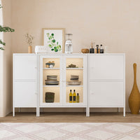 Iron Art Sideboard Storage Cabinet for Kitchen Living Room Balcony, Ultra-Thin Multi-Purpose Organizer