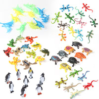 Miniature Animal Model Set - Realistic Dinosaurs, Farm Animals, Insects, and Marine Life Figurines for Kids