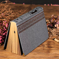 A5 Fabric Cover Journal Notebook, 365-Day Thickened Retro Diary with Lined/Blank Pages