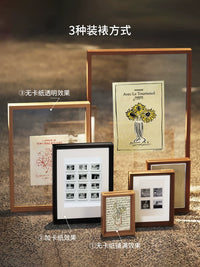 Photo Frame with Mat Board for Wall Mounting, A3/4K/Square Sizes, Double-Sided Display