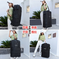 Waterproof Foldable Travel Duffel Bag with Wheels - Large Capacity Luggage for Men and Women