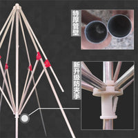 Extra Large Outdoor Square Sun Umbrella for Commercial Use, Foldable Rainproof Canopy with Thickened Fabric