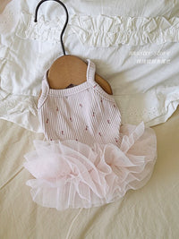 Pet Princess Dress for Cats and Small Dogs - Summer Wedding Floral Ballet Tutu Skirt