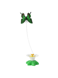 Automatic Rotating Bird Cat Toy for Indoor Cats, Interactive Electric Kitten Teaser with Spring and Sound