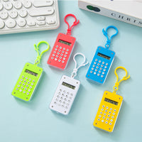 Mini Labyrinth Calculator Keychain, Portable Macaron Color Pocket Calculator