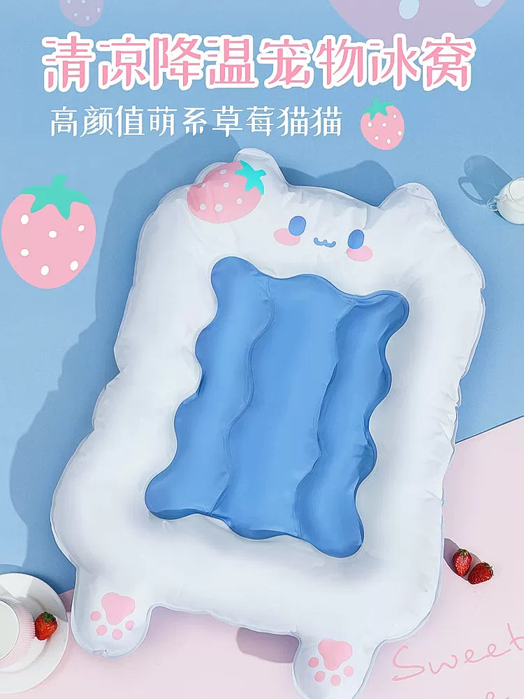 Pet Cooling Mat for Cats and Dogs, Summer Ice Pad Bed for Relief from Heat