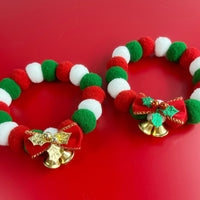 Christmas Pet Collar with Bow and Bell for Cats and Small Dogs