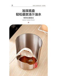 304 Stainless Steel Lid and Ladle Rest, Integrated Upright Storage Rack for Hot Pot Utensils